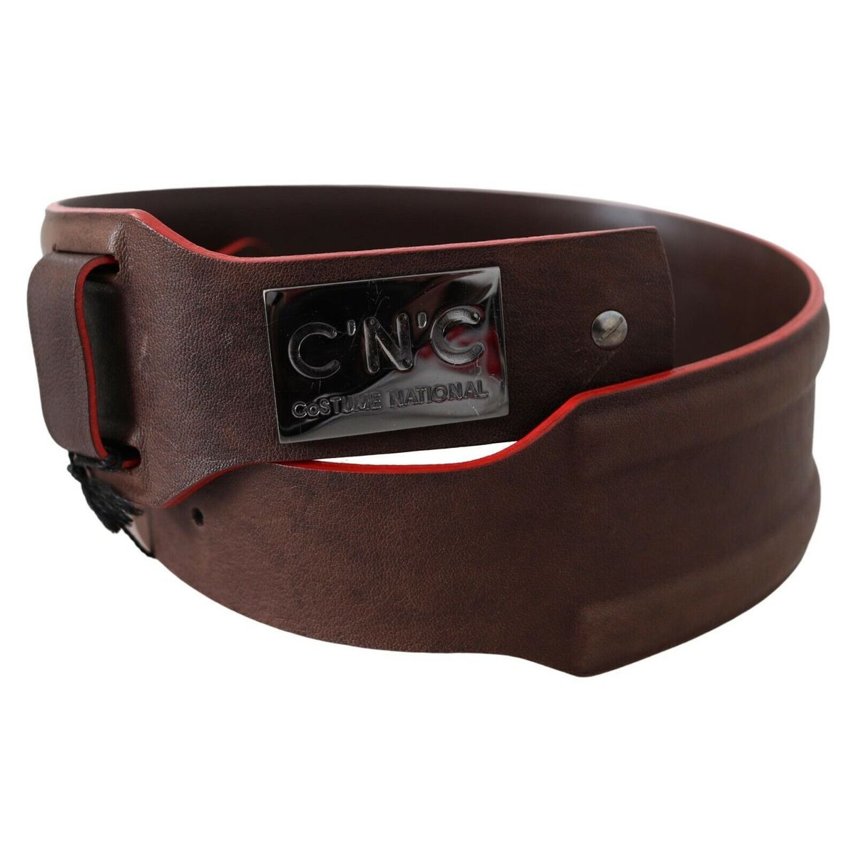 Costume National Elegant Dark Brown Leather Fashion Belt