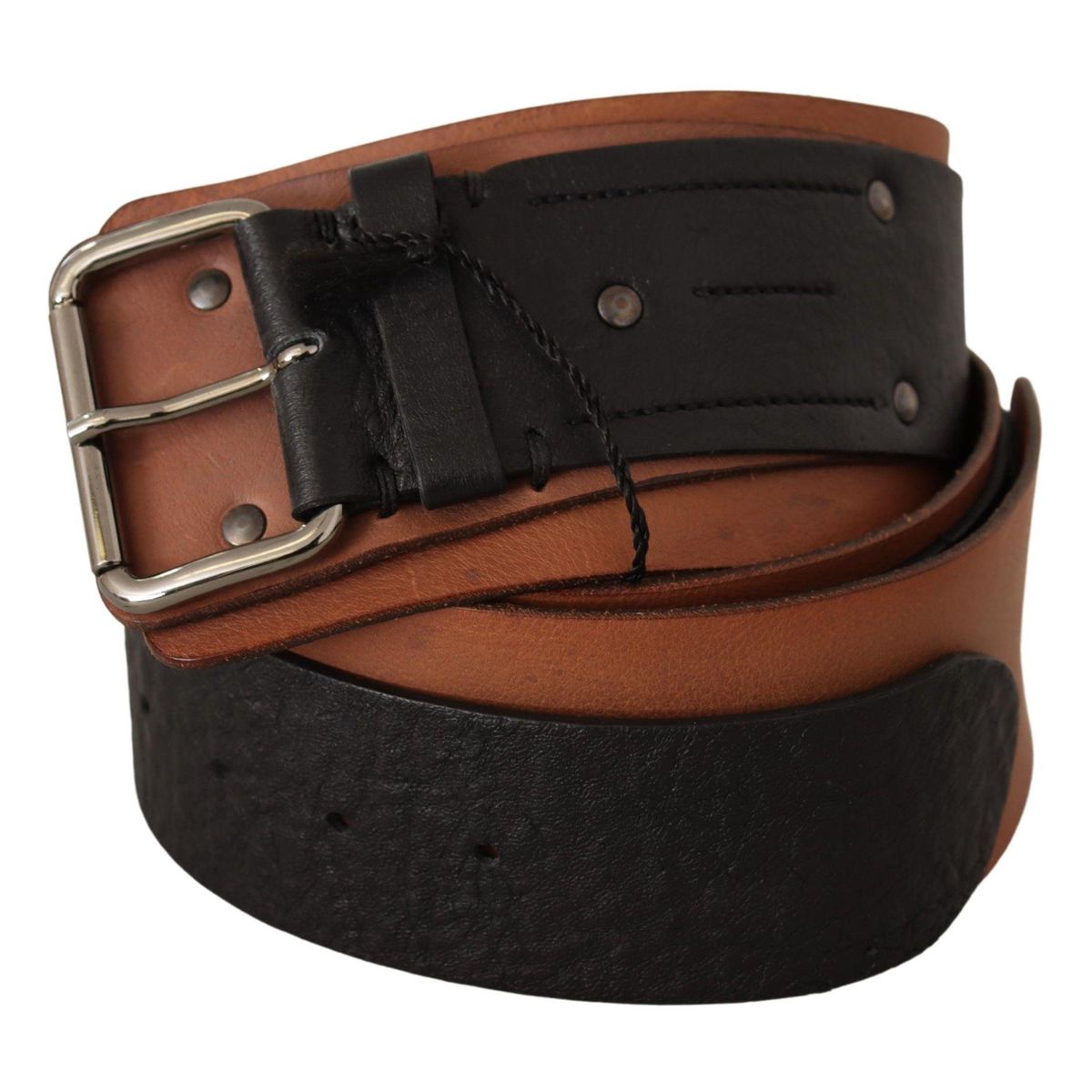 Costume National Elegant Dual-Tone Leather Fashion Belt