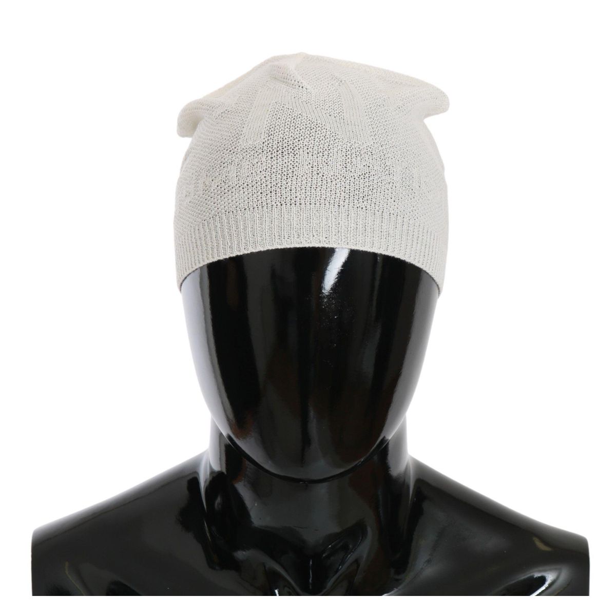 Costume National Elegant White Wool Blend Beanie Hat