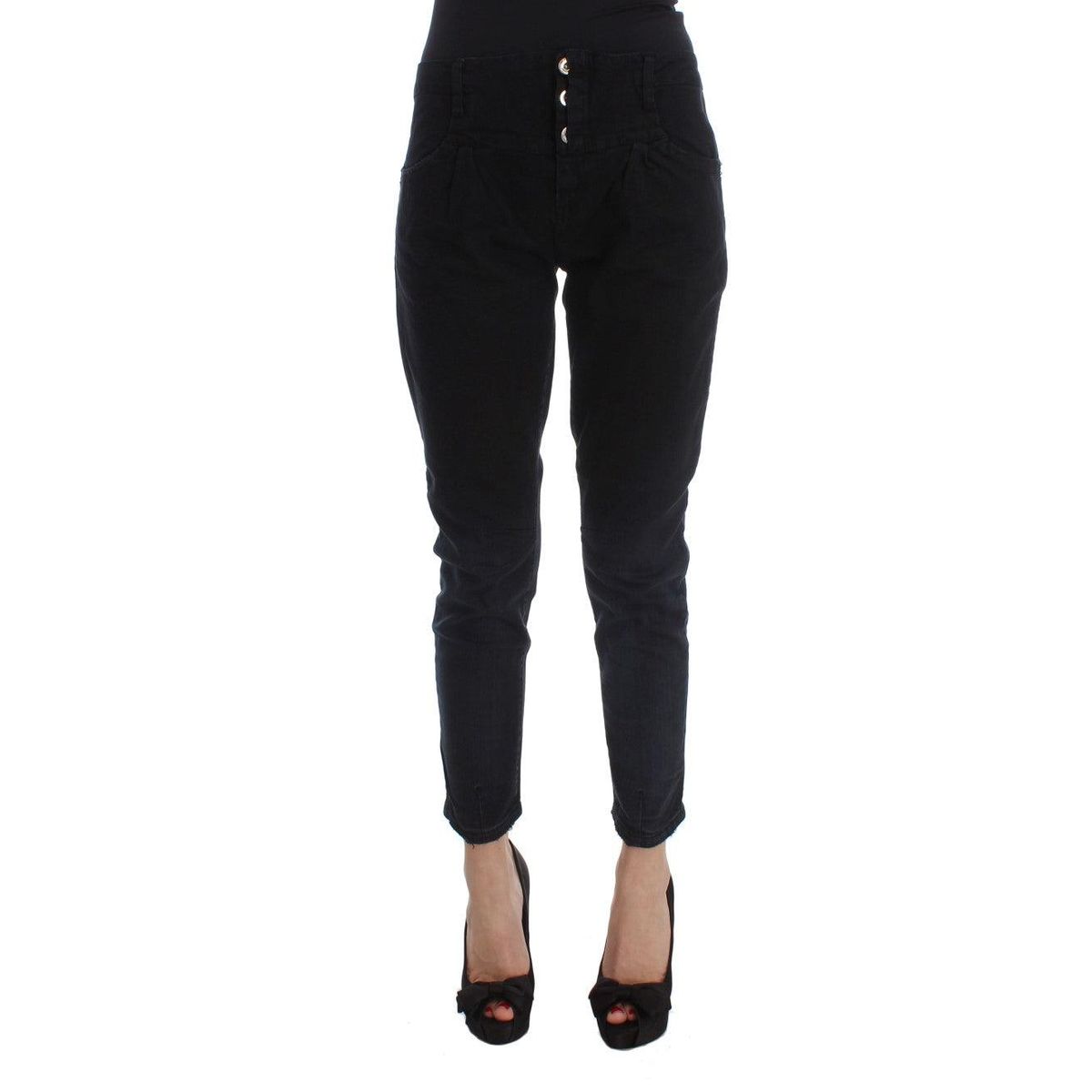 Costume National Sleek Slim Fit Black Denim Jeans