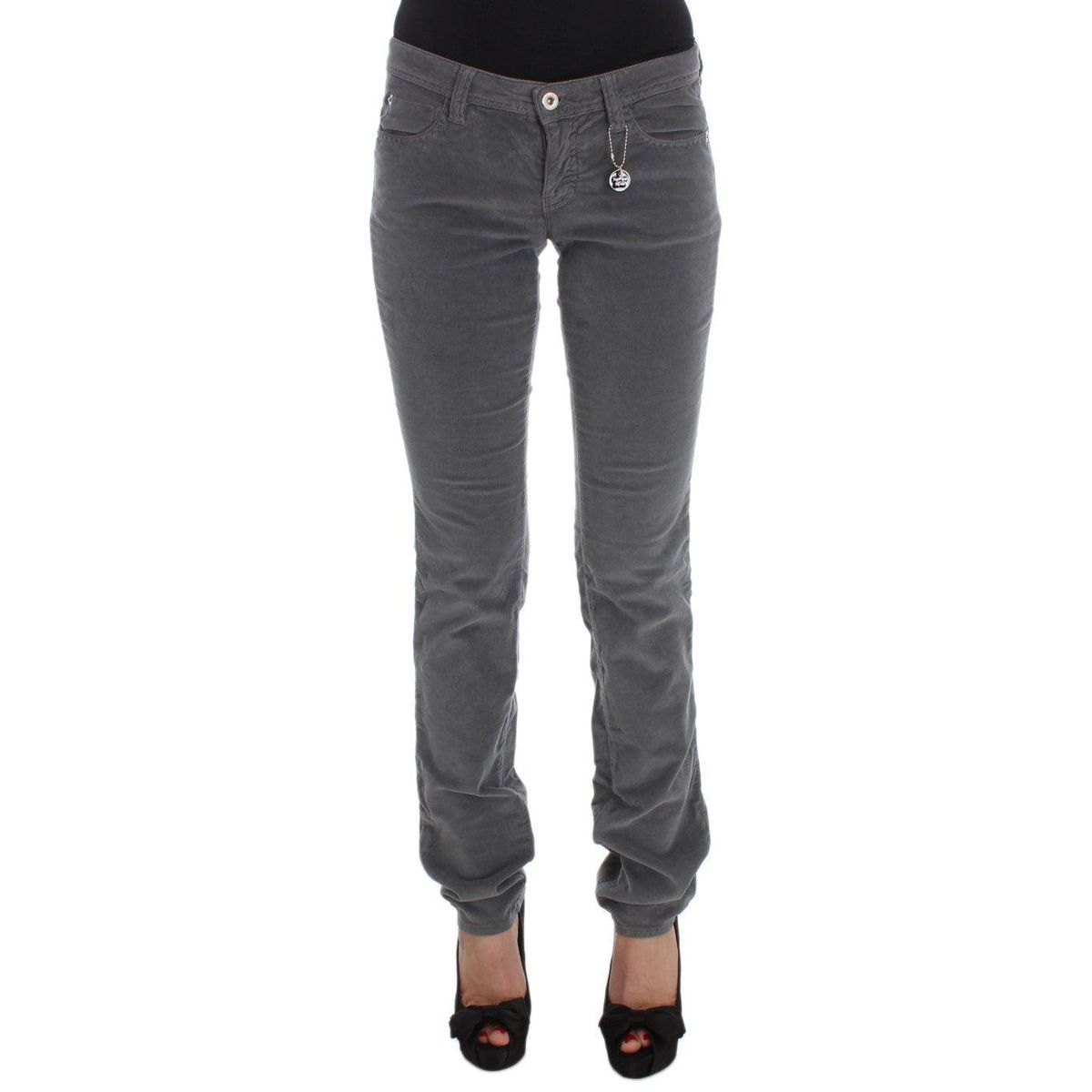 Costume National Sleek Super Slim Gray Jeans