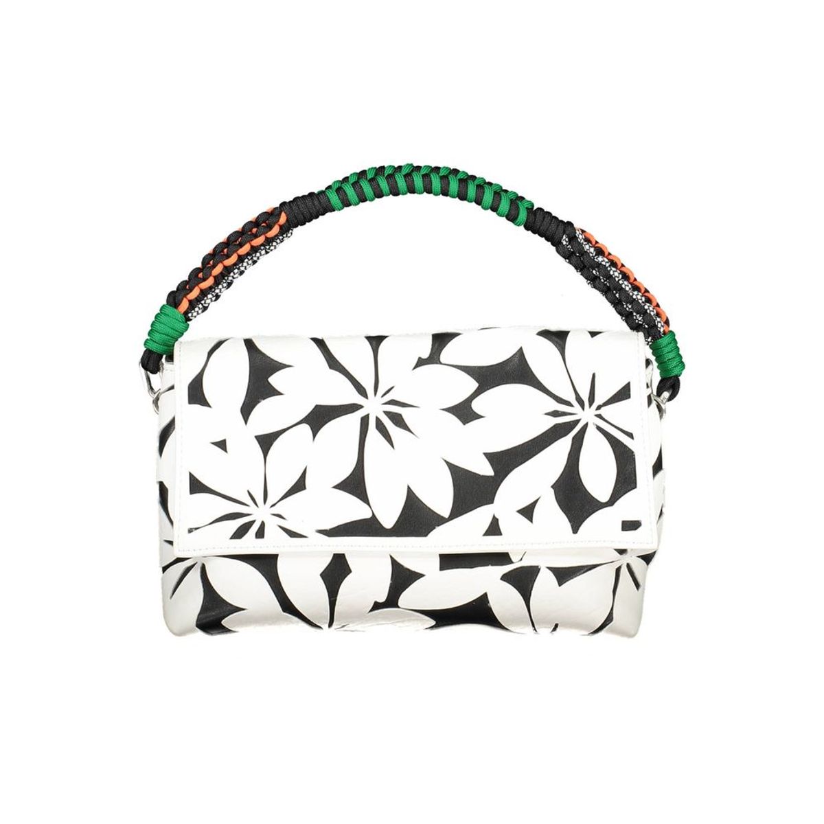 Desigual Chic White Contrasting Detail Shoulder Bag