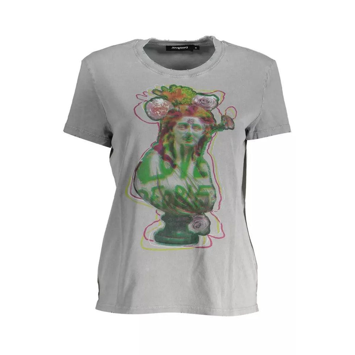 Desigual Gray Cotton Women Top