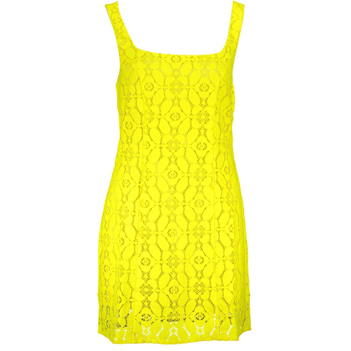 Desigual Yellow Polyester Women Sleeveless Dress