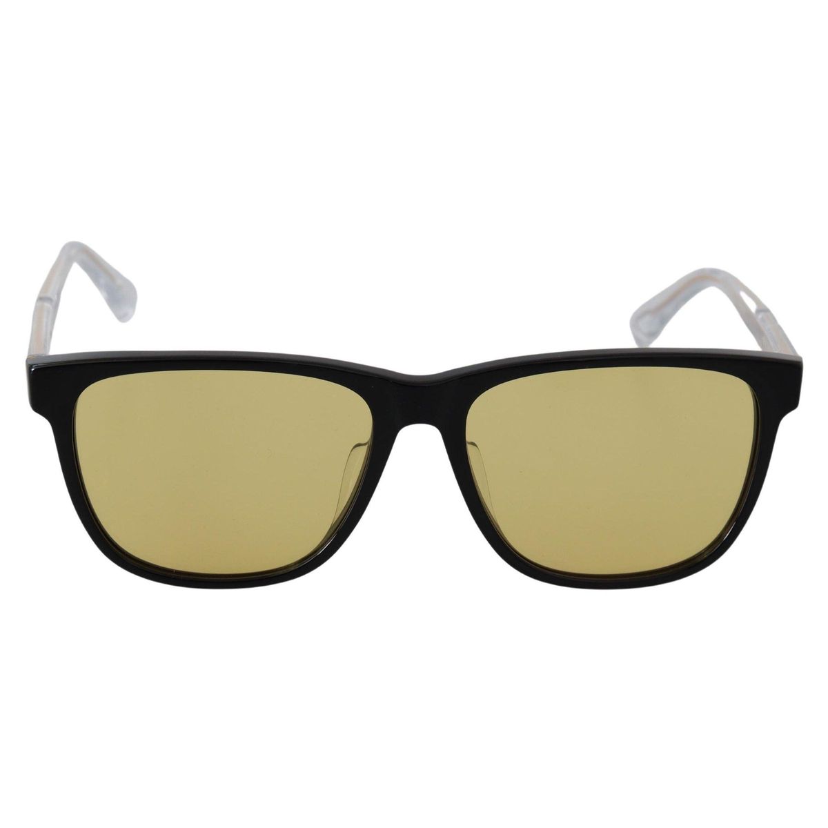 Diesel Chic Black Acetate Solbriller with Yellow Lenses