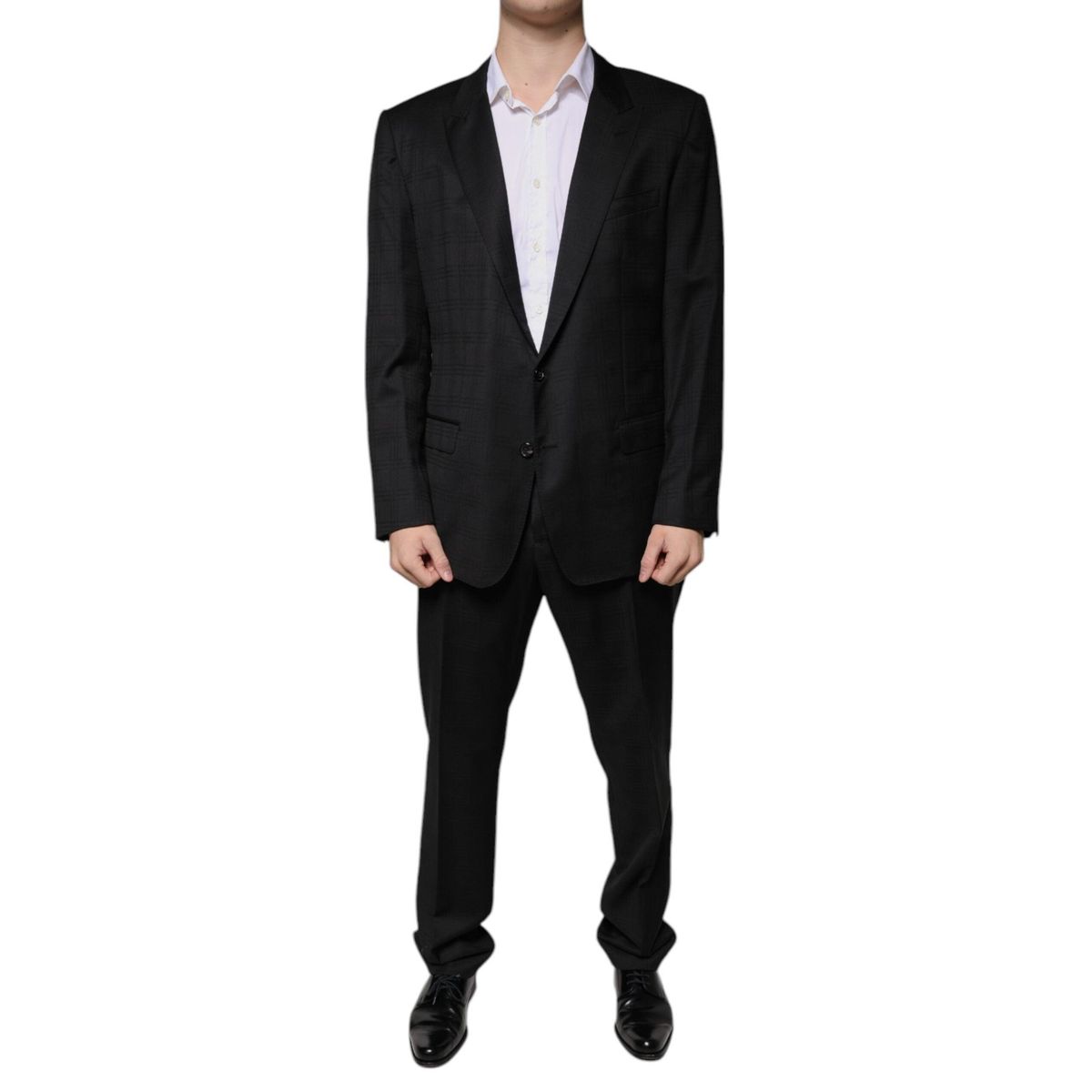 Dolce & Gabbana Black Wool Single Breasted Formal Suit