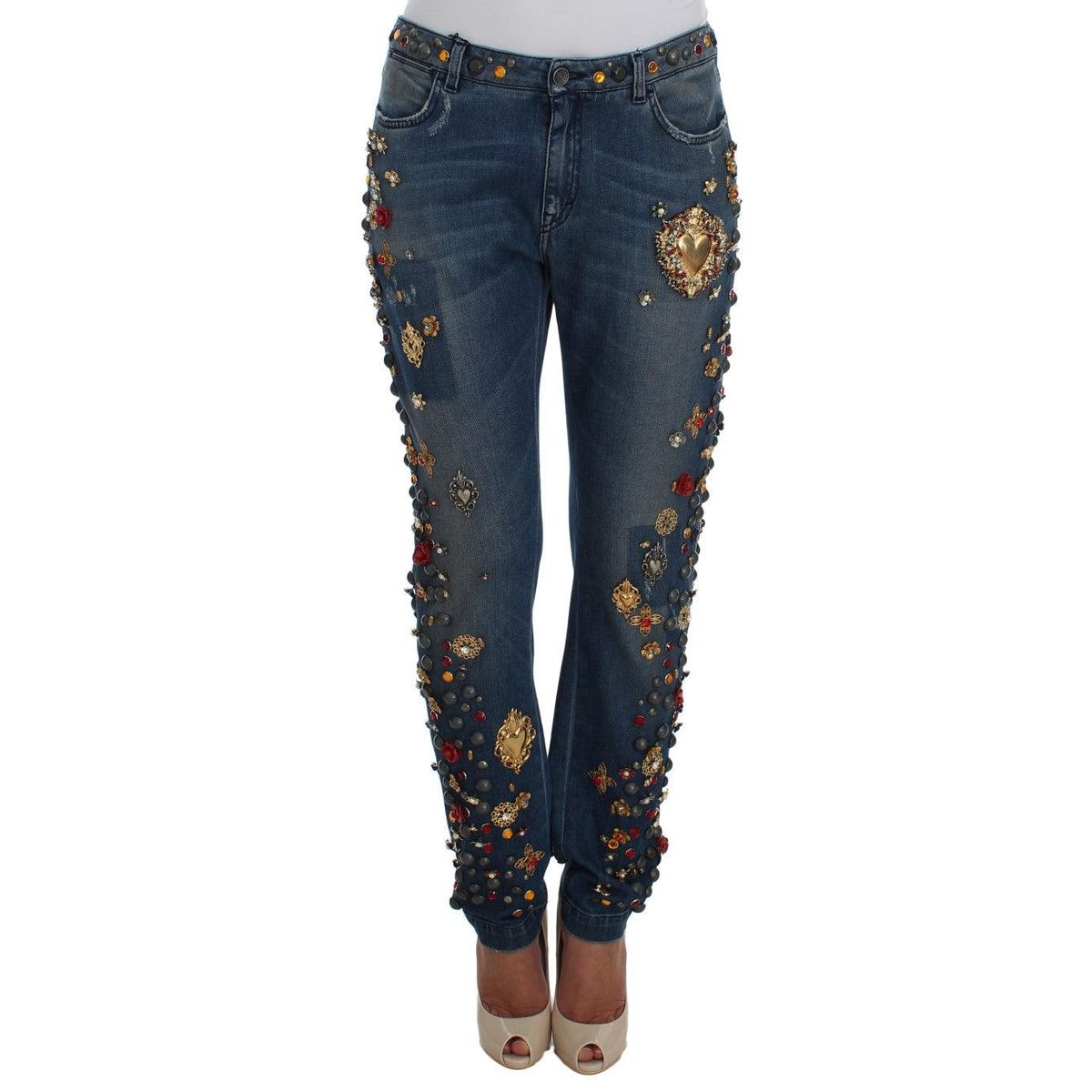 Dolce & Gabbana Enchanted Sicily Embellished Boyfriend Jeans