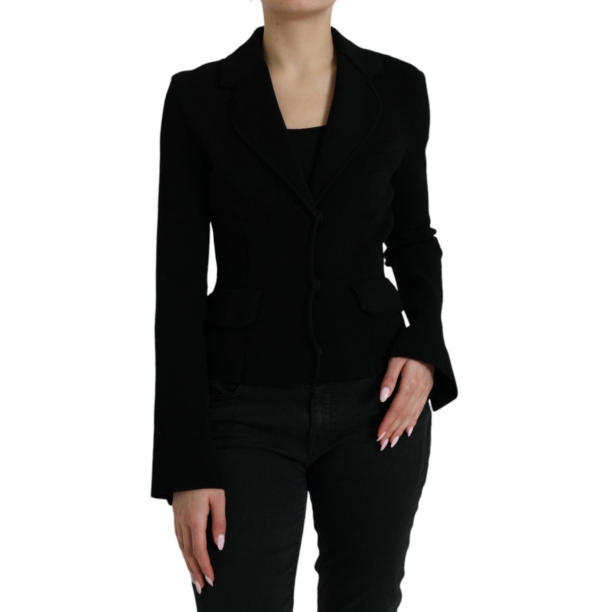 Dolce & Gabbana Elegant Black Designer Blazer for Dame