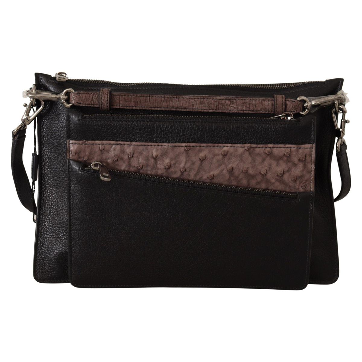 Dolce & Gabbana Elegant Black Leather Sling Shoulder Bag