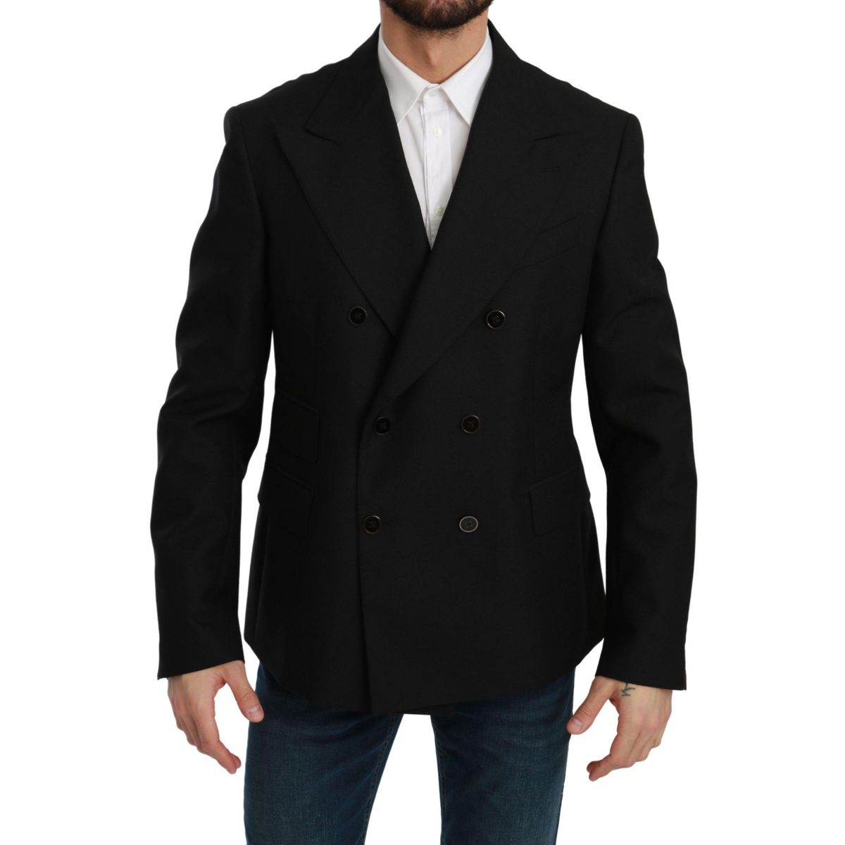 Dolce & Gabbana Elegant Black Slim Fit Formal Blazer