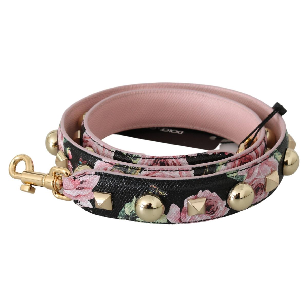 Dolce & Gabbana Elegant Floral Leather Shoulder Strap