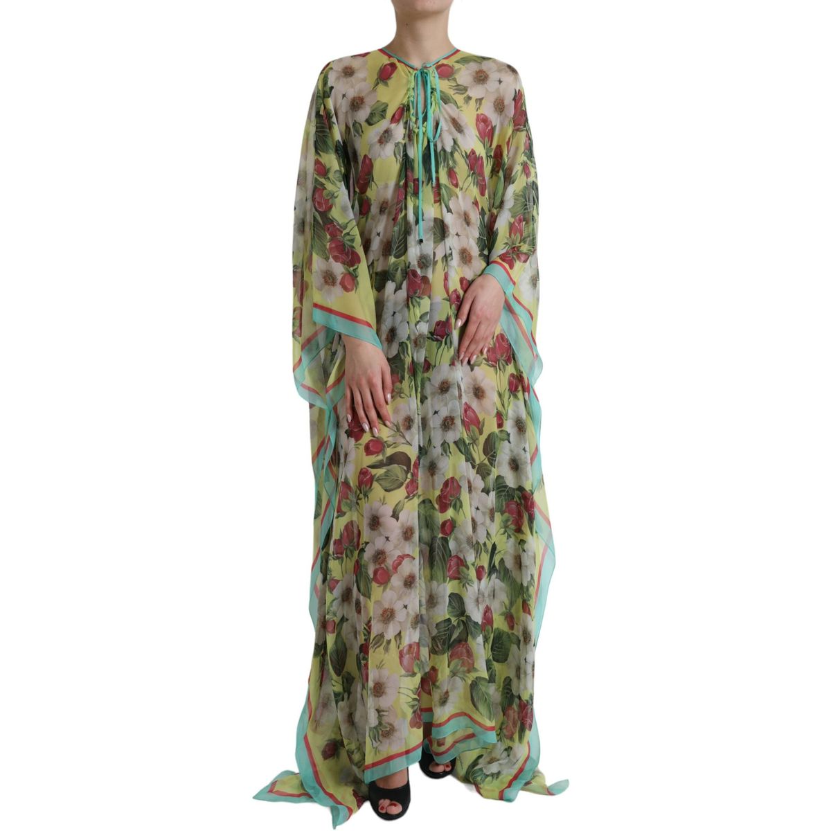 Dolce & Gabbana Elegant Floral Silk Maxi Dress