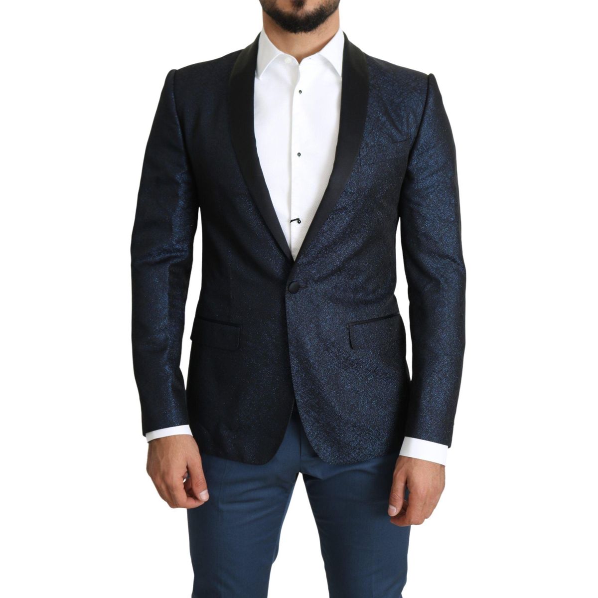 Dolce & Gabbana Elegant Martini Blue Slim Fit Blazer