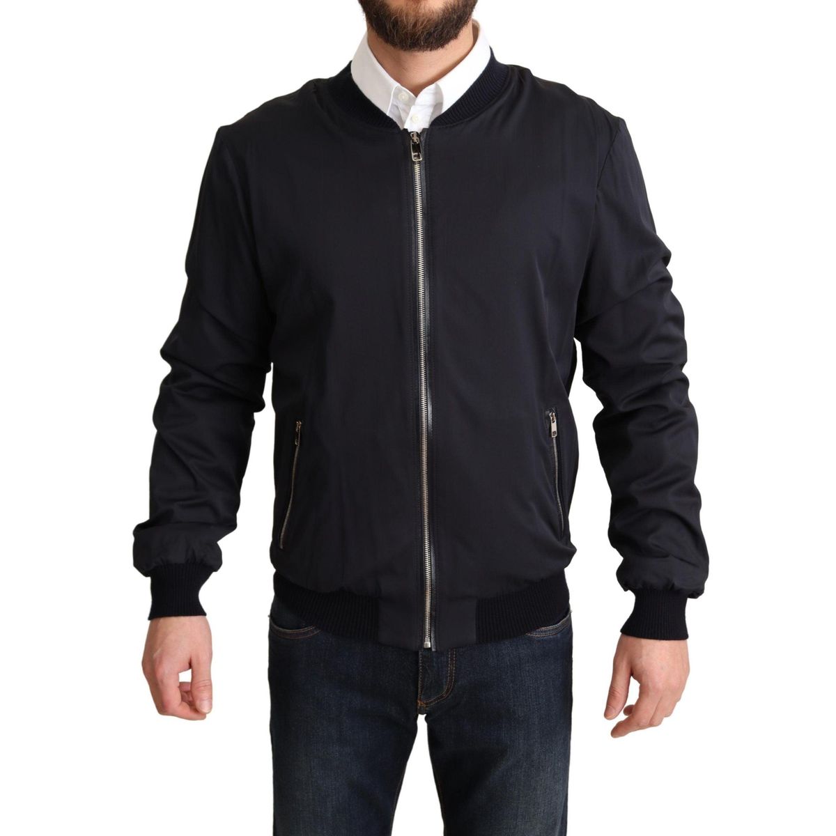 Dolce & Gabbana Elegant Silk Blend Bomber Jacket