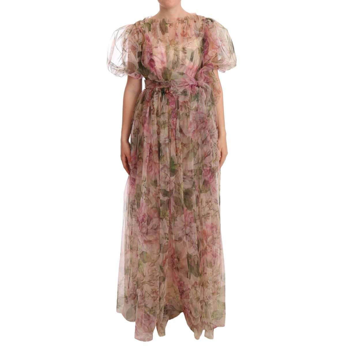 Dolce & Gabbana Floral Print Nylon Maxi Dress