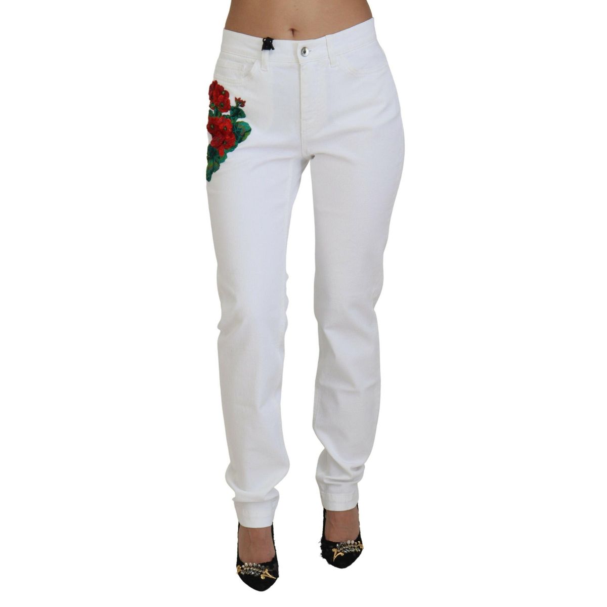 Dolce & Gabbana Hvid Skinny Denim Jeans