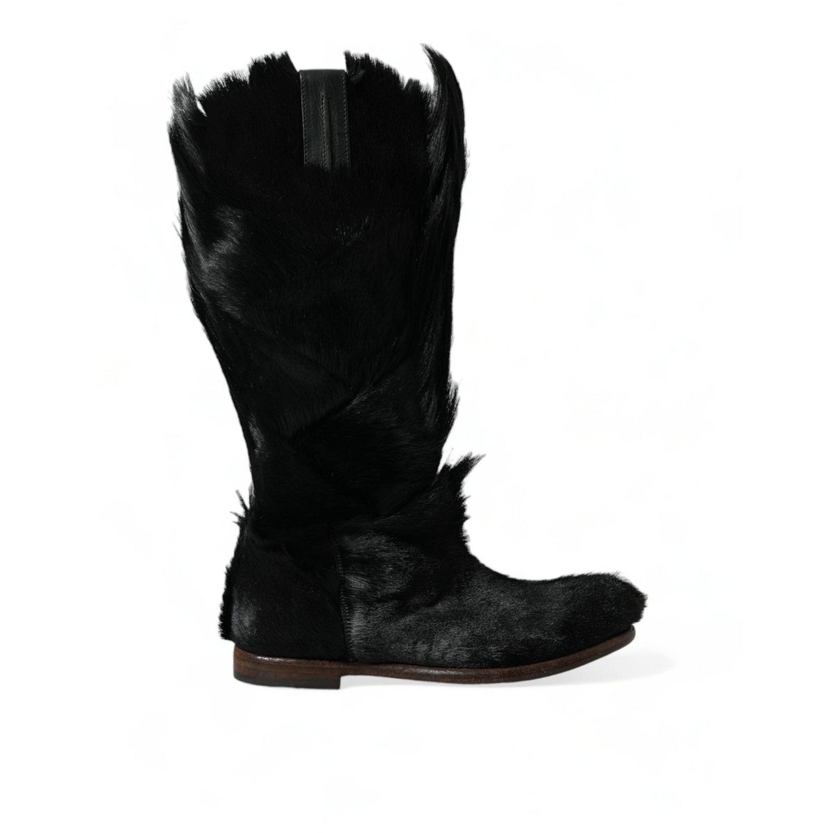 Dolce & Gabbana Opulent Gazelle Fur Mid Calf Boots