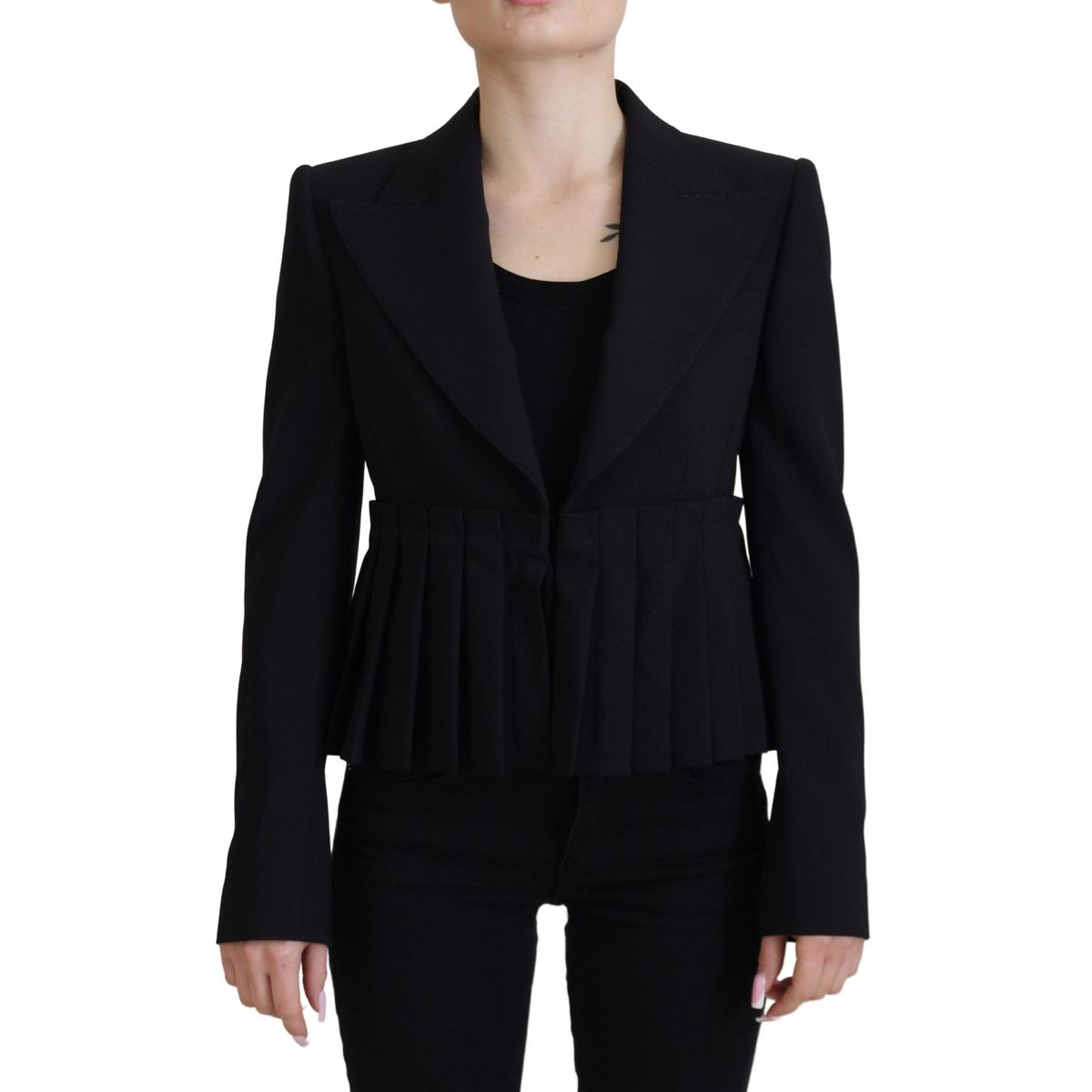 Dolce & Gabbana Sort Uld Blazer