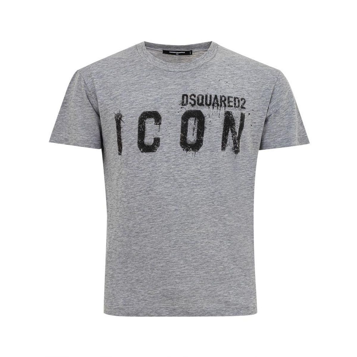 Dsquared2 Sleek Grå Bomuld Tee for Stylish Herre