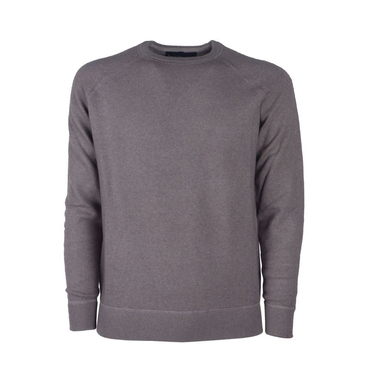 Emilio Romanelli Elegant Grå Cashmere Crew Neck Sweater