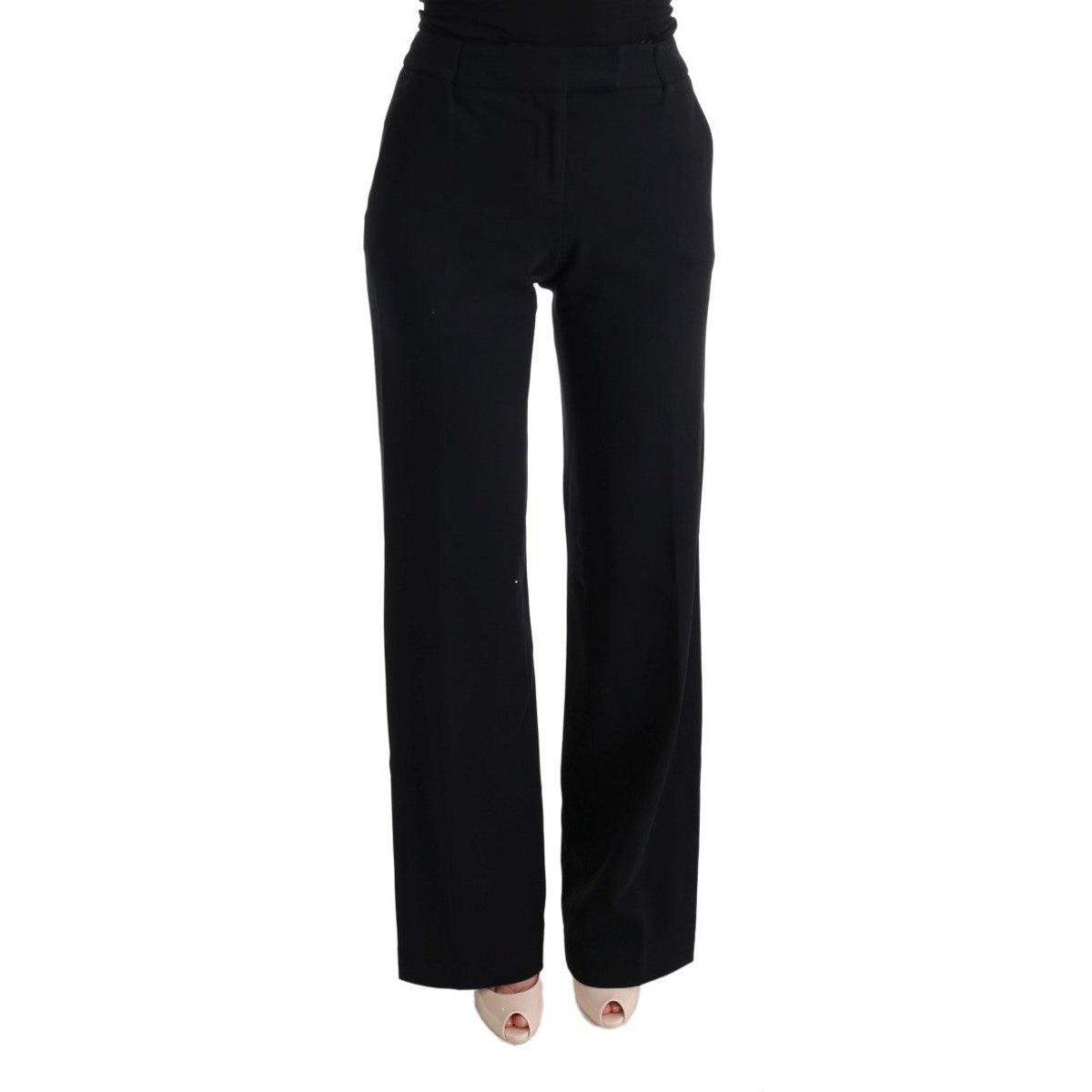 Ermanno Scervino Chic Black Bootcut Formal Pants