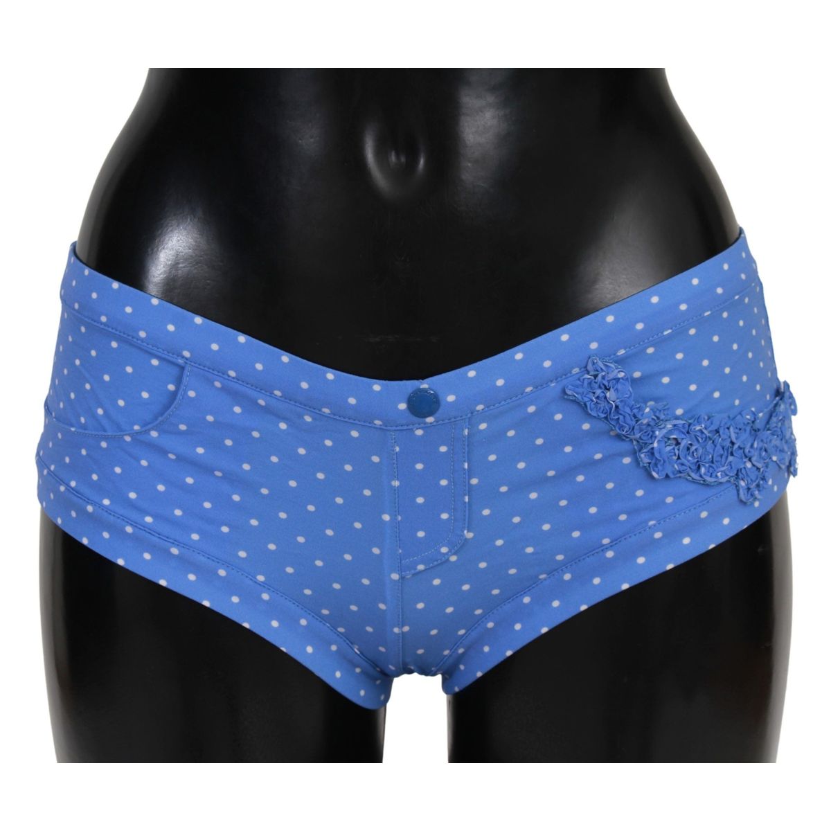 Ermanno Scervino Chic Blue Dotted Designer Bikini Set