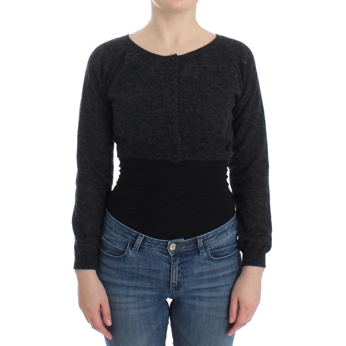 Ermanno Scervino Chic Cropped Alpaca Wool Sweater