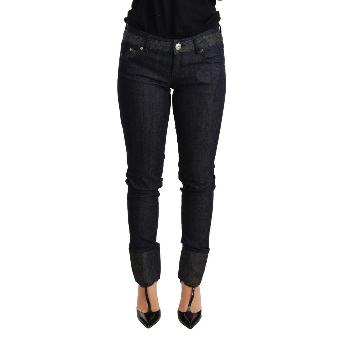 Ermanno Scervino Chic Dark Blue Skinny Trouser Jeans