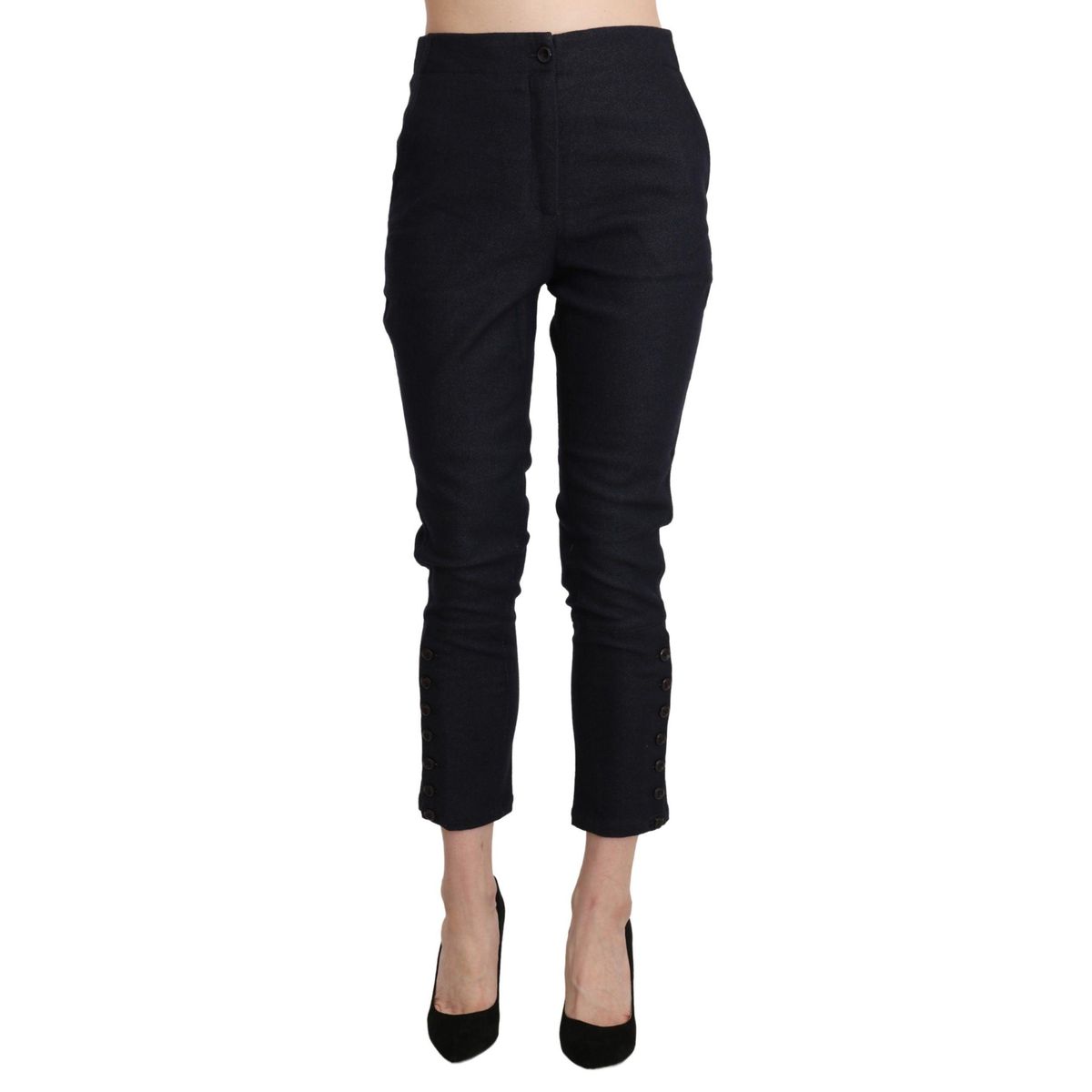 Ermanno Scervino Chic High Waist Cropped Capri Pants