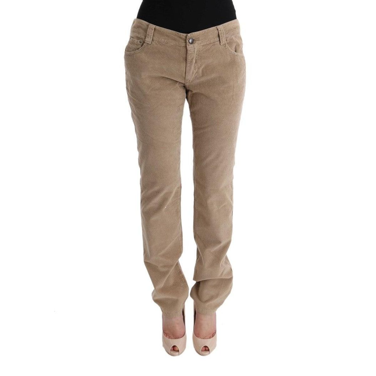 Ermanno Scervino Beige Regular Fit Luxe Trousers