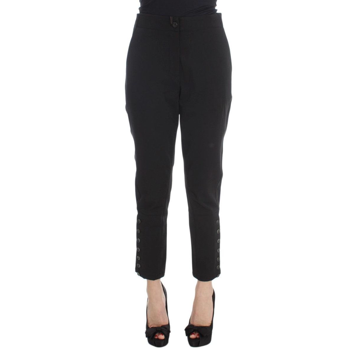 Ermanno Scervino Elegant Cropped Capri Pants in Black