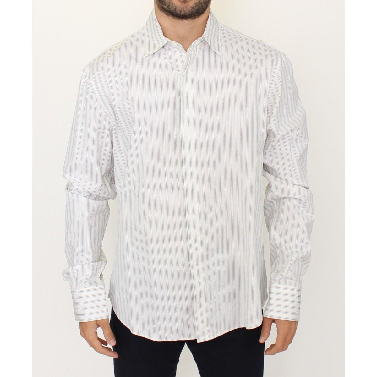 Ermanno Scervino Elegant Striped Cotton Casual Shirt