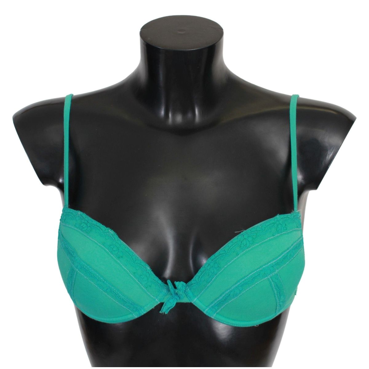 Ermanno Scervino Luxurious Green Cotton Push Up Bra