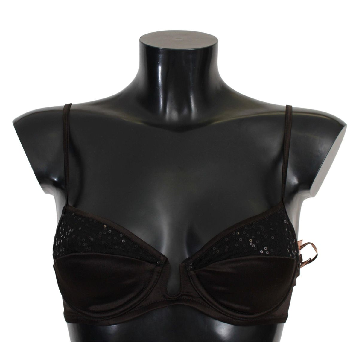 Ermanno Scervino Sequined Brown Balconette Bra