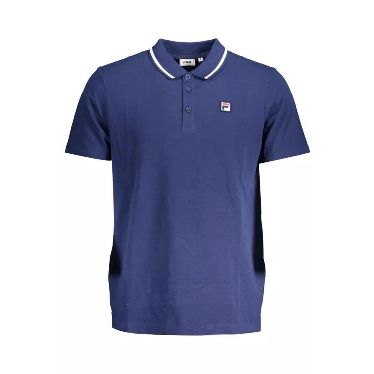 Fila Blue Cotton Men Polo Shirt