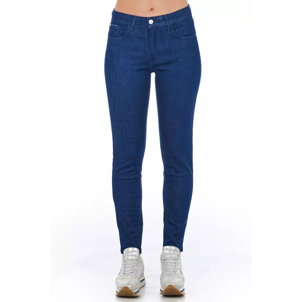 Frankie Morello Chic Multi-Pocket Skinny Denim