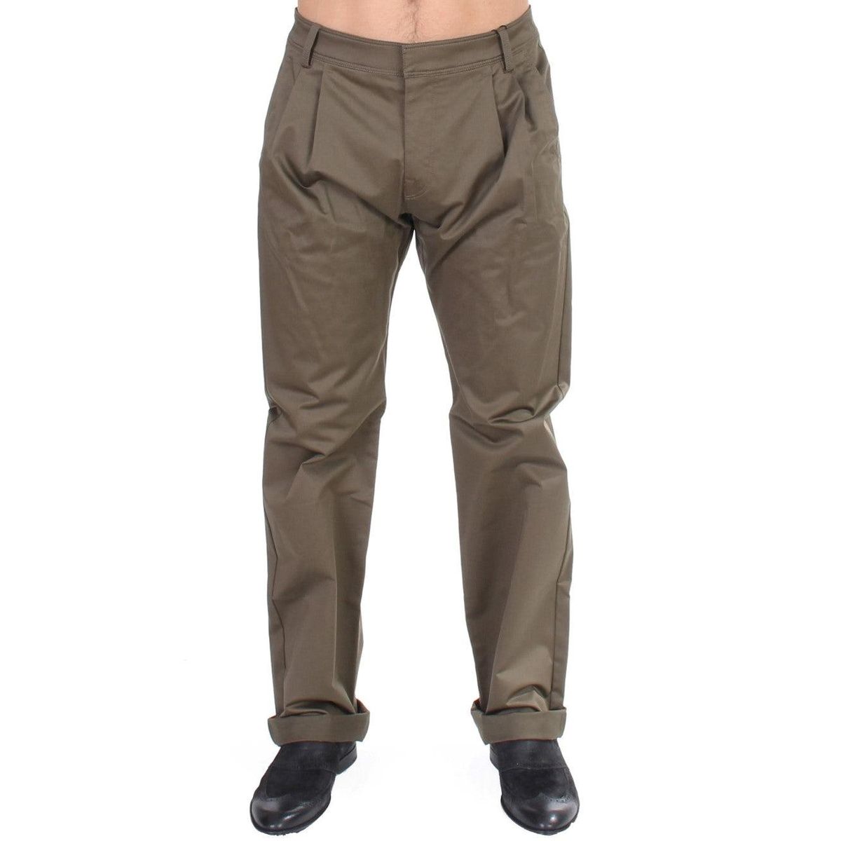 GF Ferre Elegant Green Comfort Straight Fit Pants