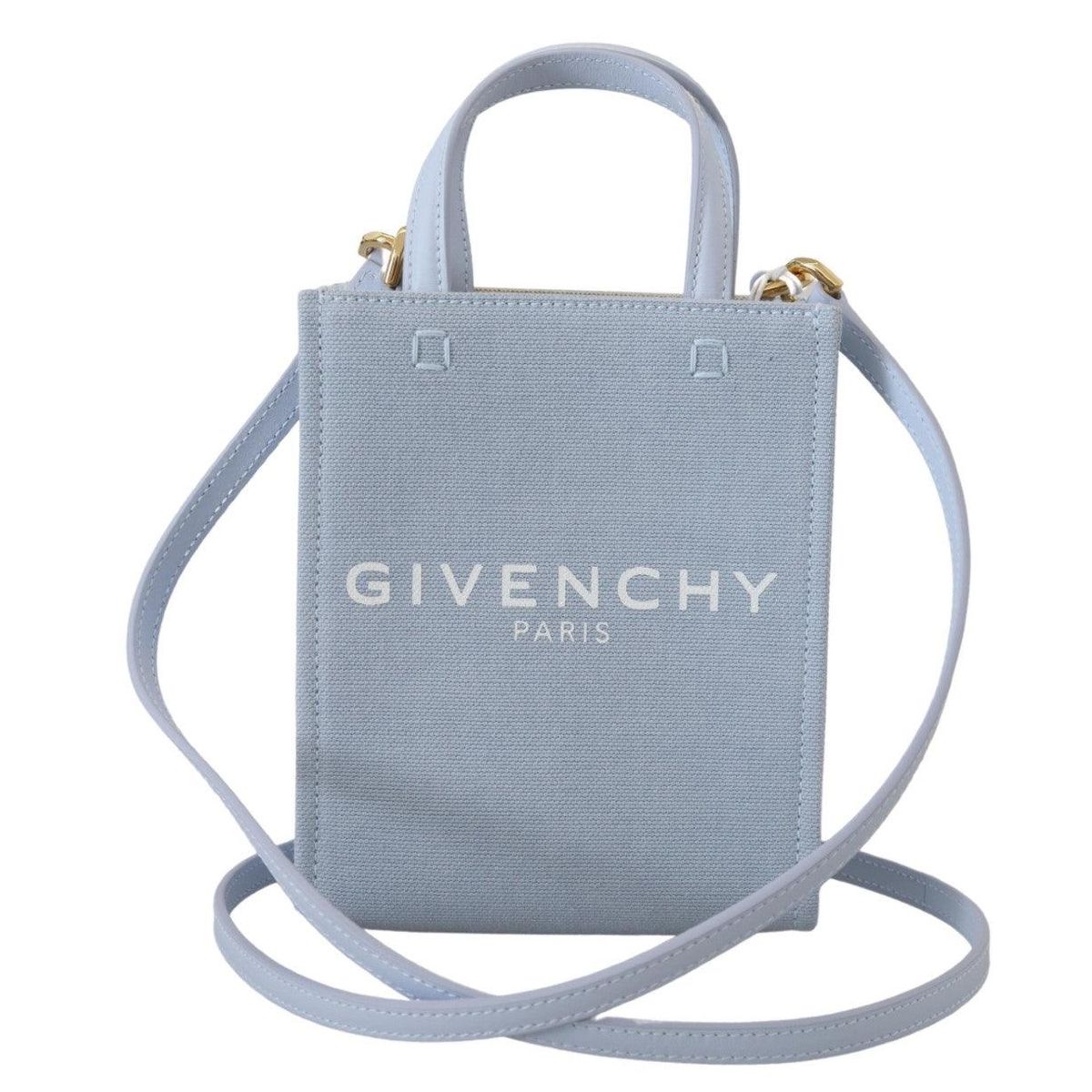 Givenchy Blå Canvas Mini Skulder Taske