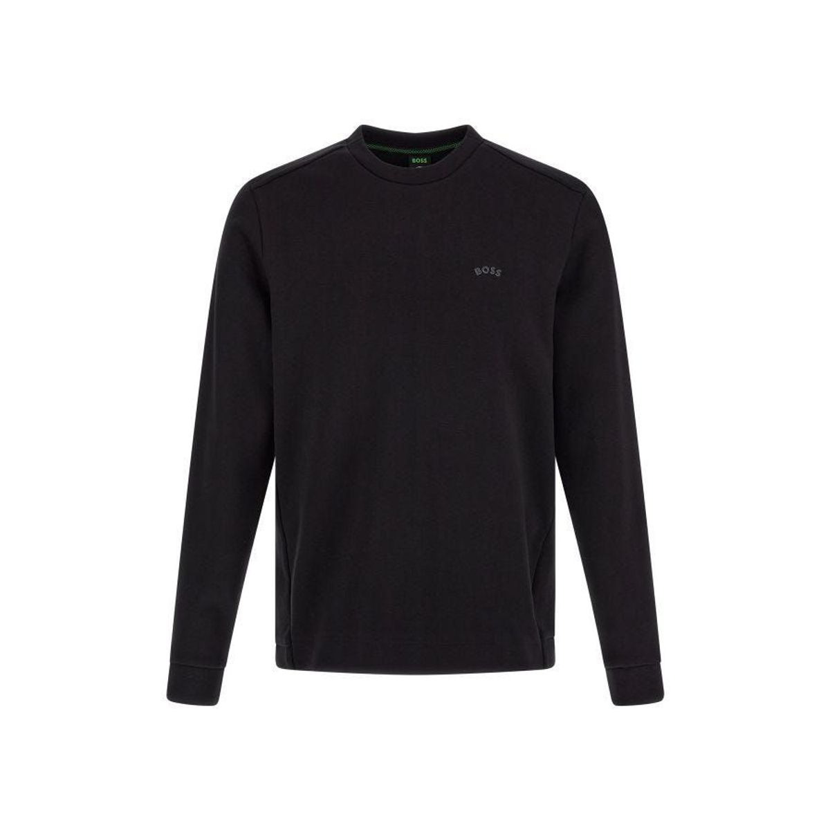 Hugo Boss Elegant Black Cotton Round Neck Sweatshirt