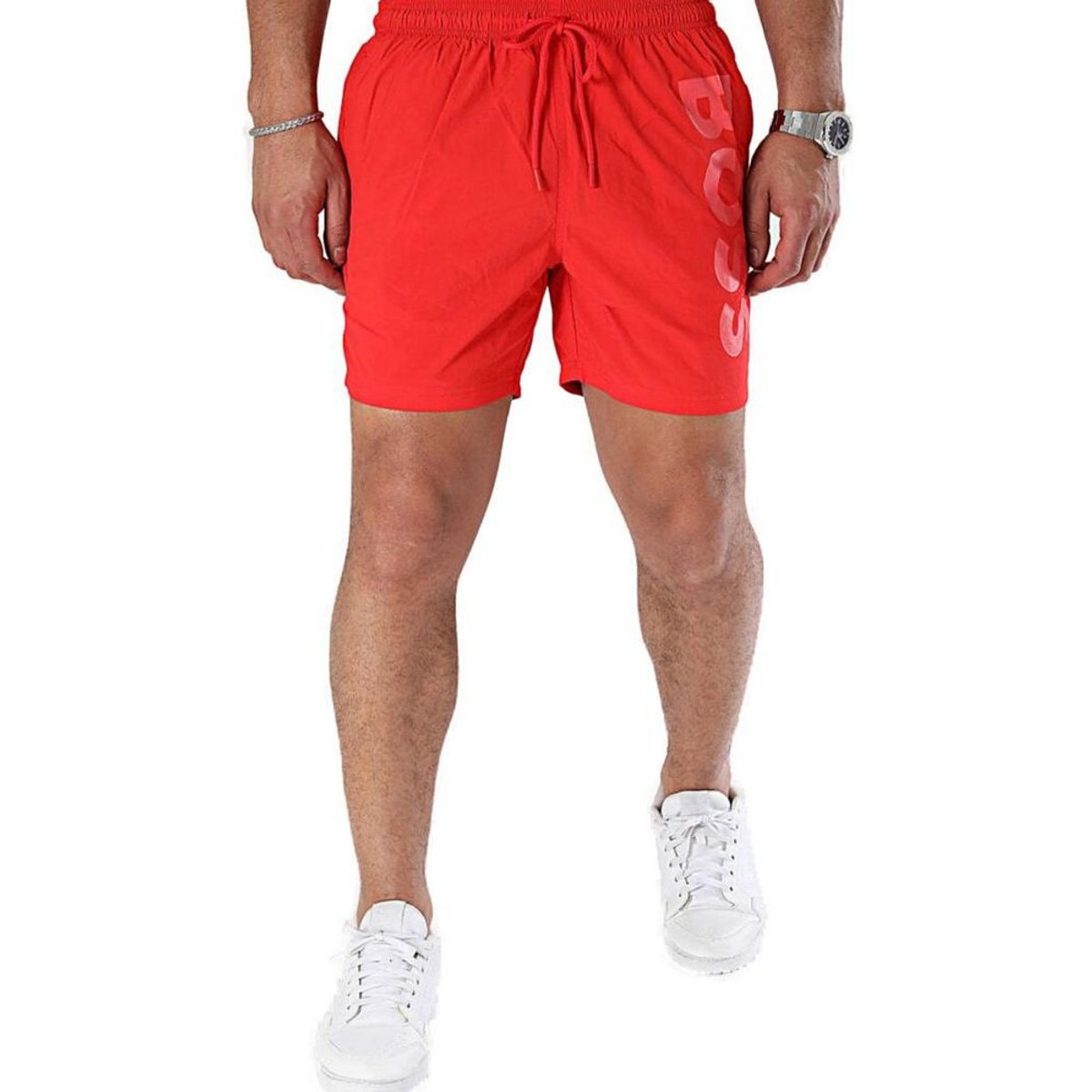 Hugo Boss Red Polyester Swimwear