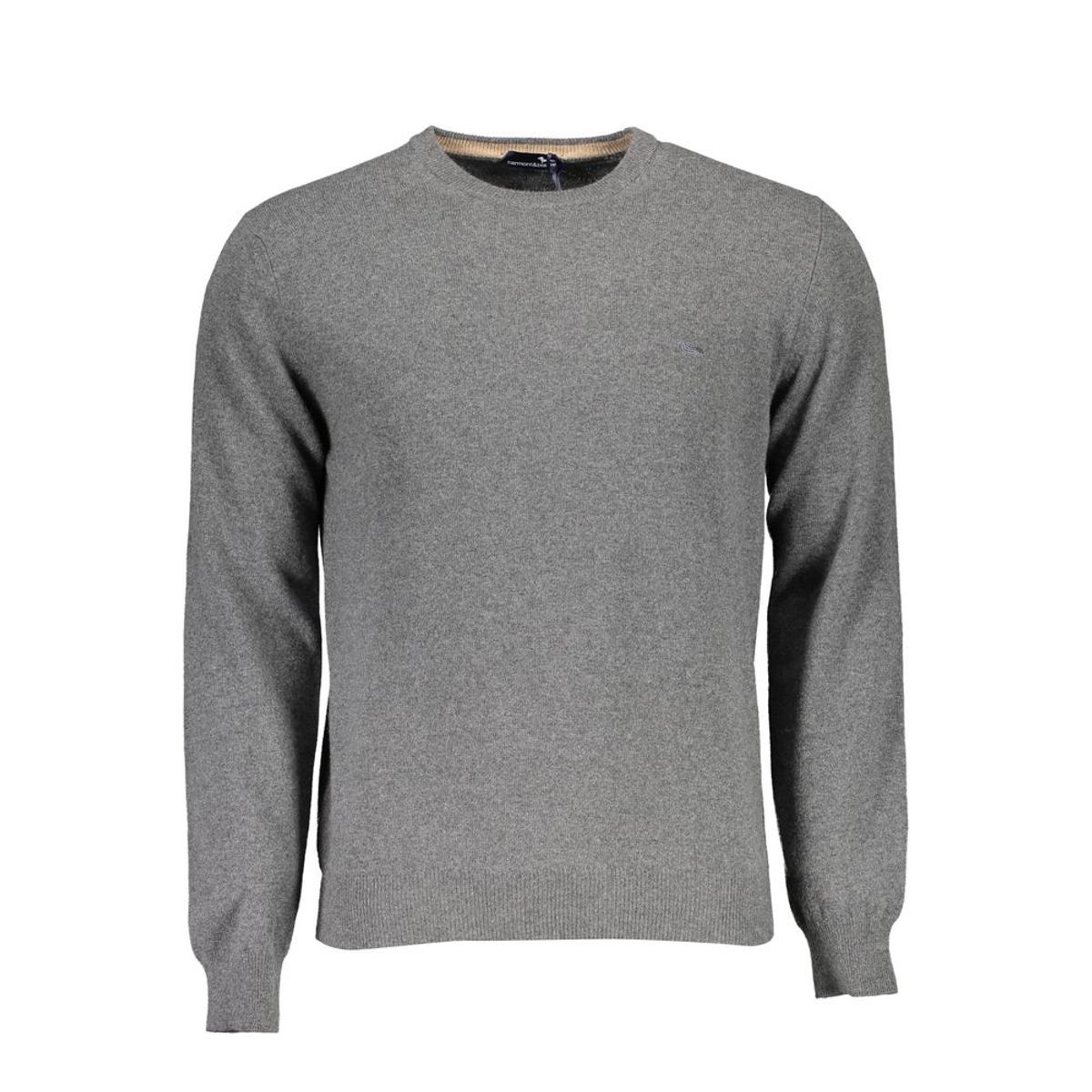 Harmont & Blaine Elegant Gray Wool-Cashmere Herre Sweater