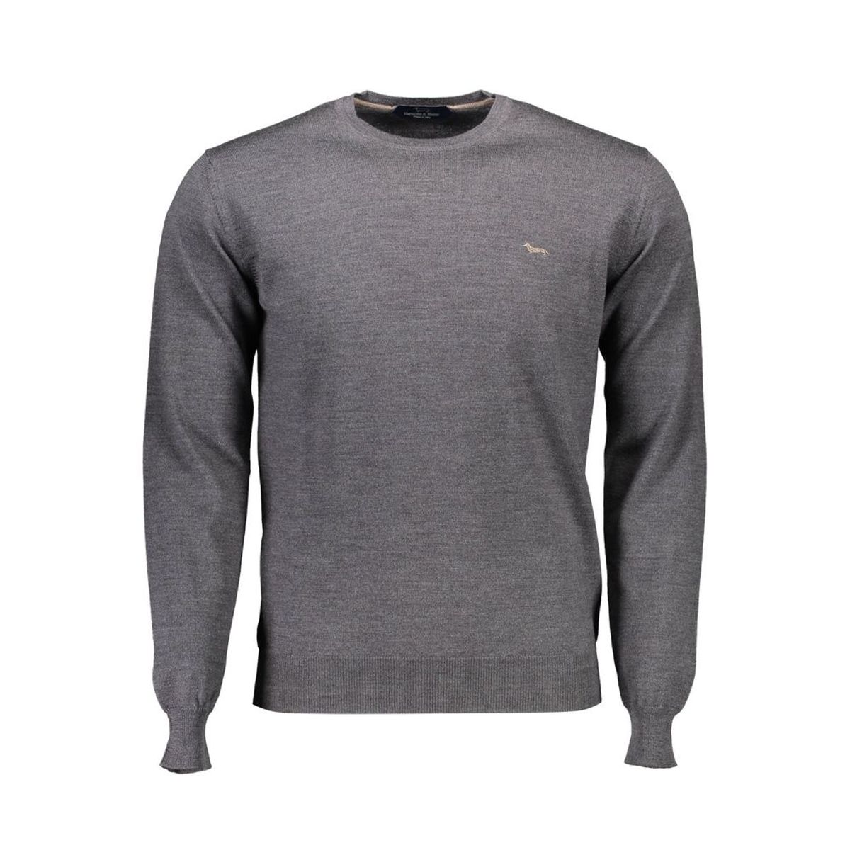 Harmont & Blaine Elegant Gray Wool Sweater with Classic Logo