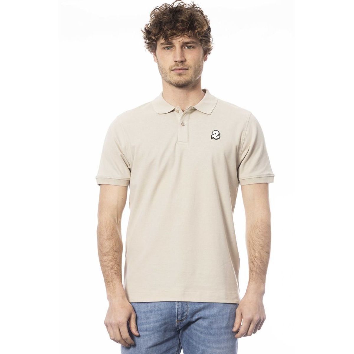 Invicta Beige Cotton Short Sleeve Polo