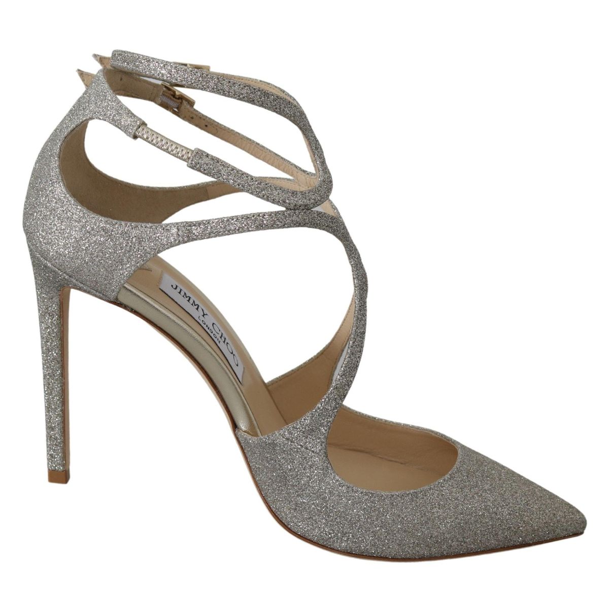 Jimmy Choo Platinum Ice Lancer Leather Pumps - Elegance Refined