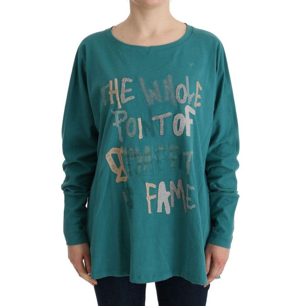 John Galliano Elegant Crewneck Cotton Sweater in Green