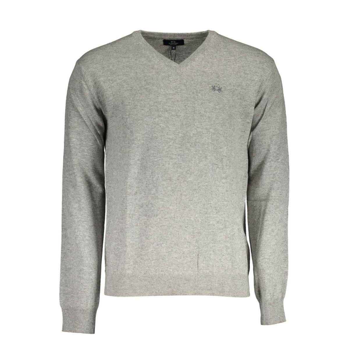 La Martina Gray Wool Men Sweater