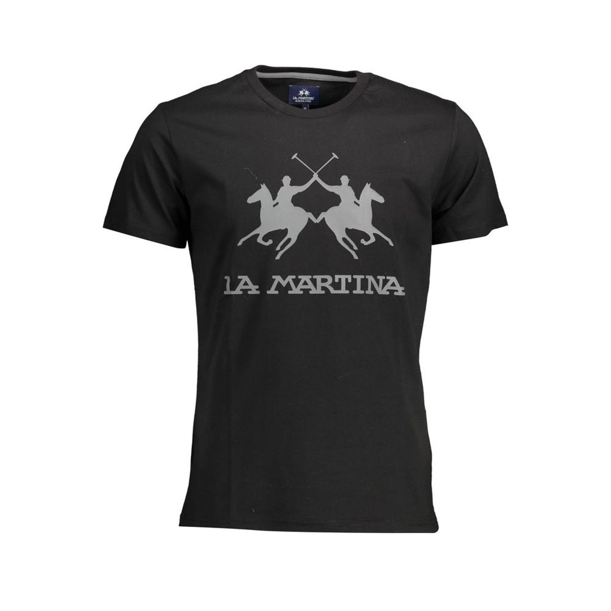 La Martina Elegant Crew Neck Tee with Iconic Print