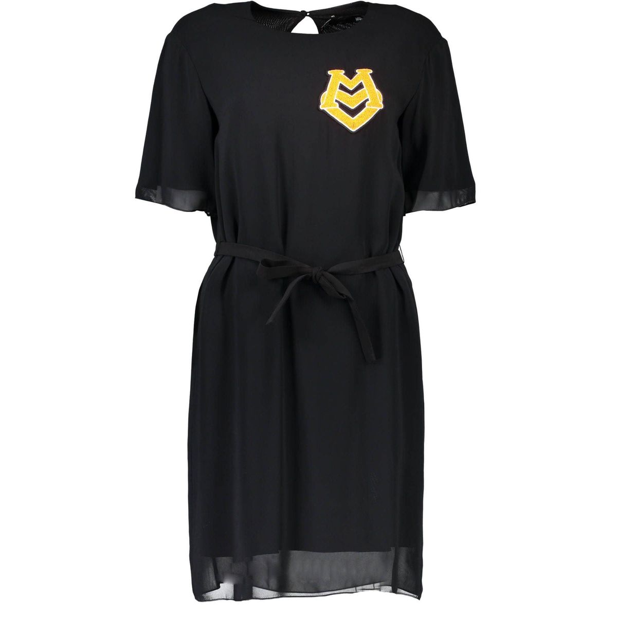 Love Moschino Chic Black Short Dress with Logo Detail