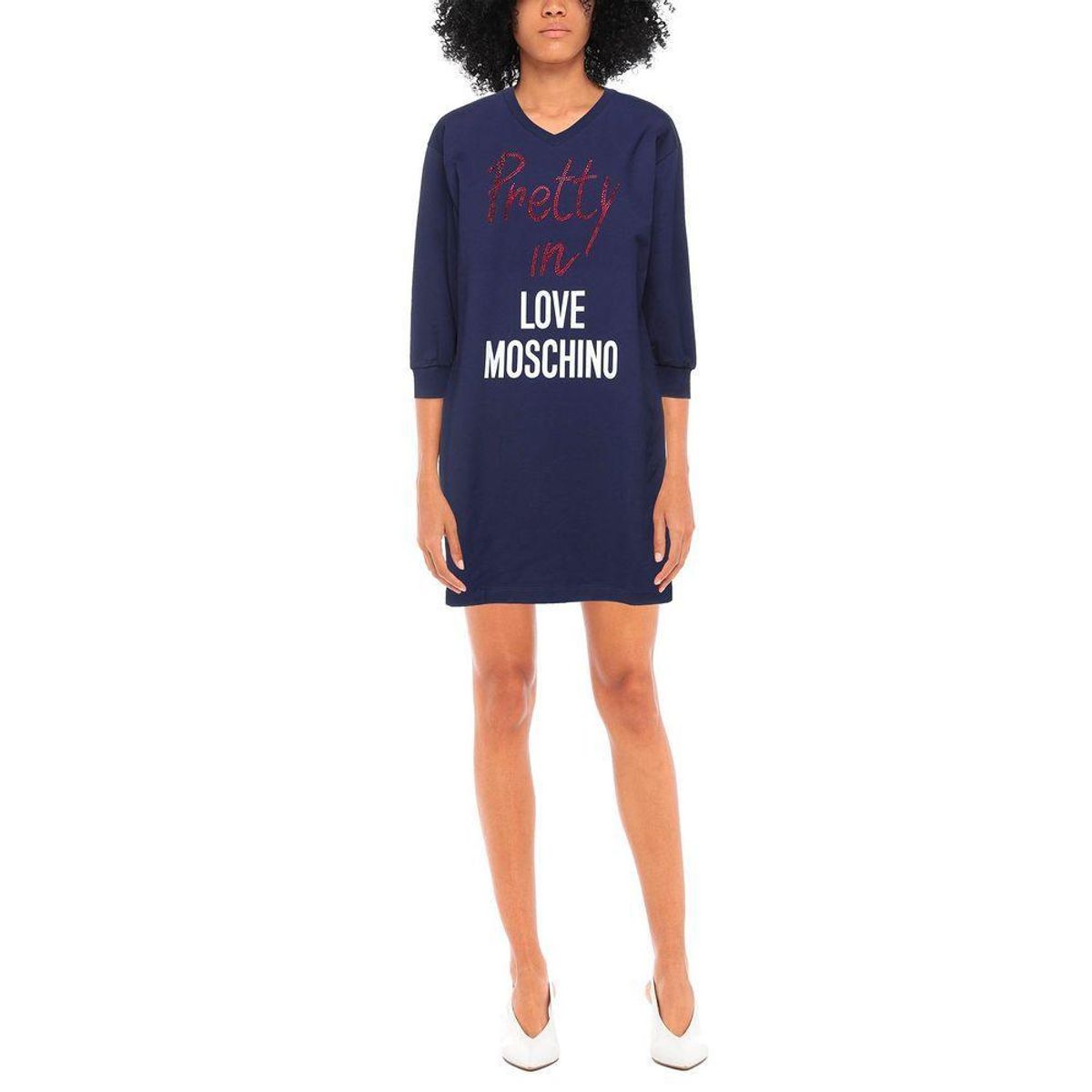 Love Moschino Blue Cotton Dame Dress