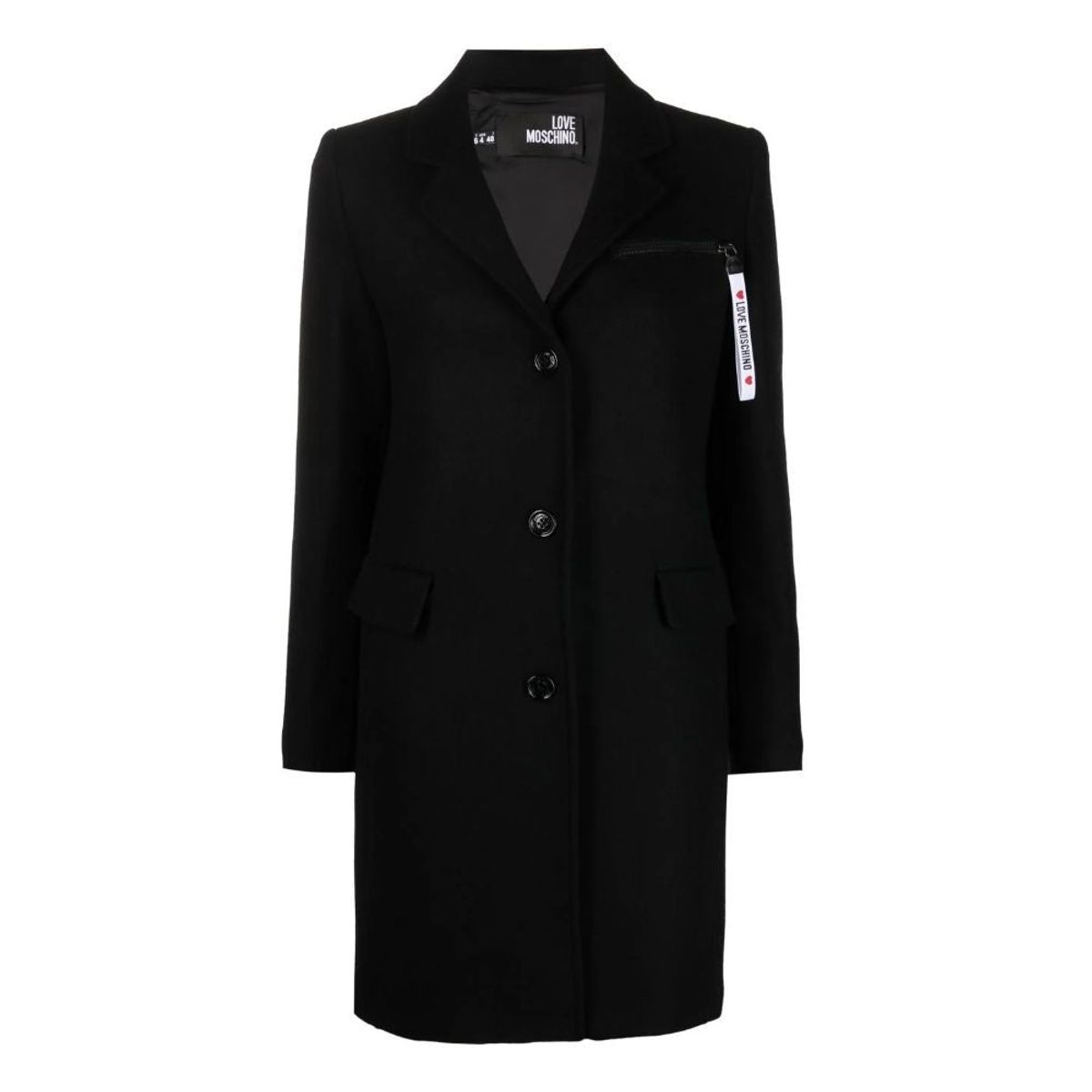 Love Moschino Black Wool Jackets & Coat